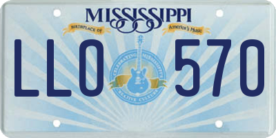 MS license plate LLO570