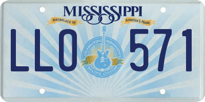 MS license plate LLO571