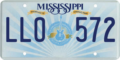 MS license plate LLO572