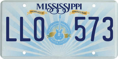 MS license plate LLO573