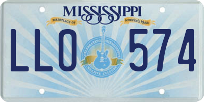 MS license plate LLO574