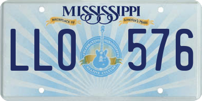 MS license plate LLO576