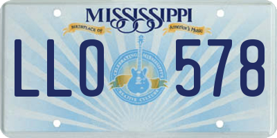 MS license plate LLO578