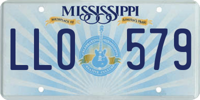 MS license plate LLO579