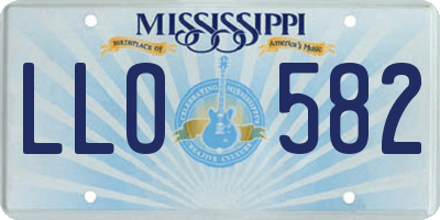 MS license plate LLO582