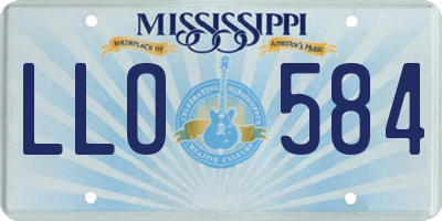 MS license plate LLO584