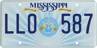 MS license plate LLO587