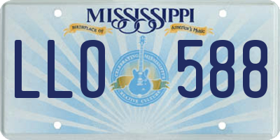MS license plate LLO588