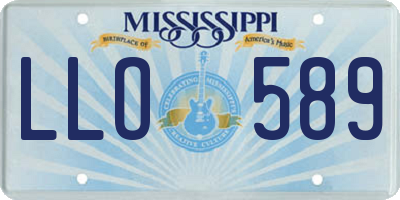 MS license plate LLO589