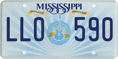 MS license plate LLO590