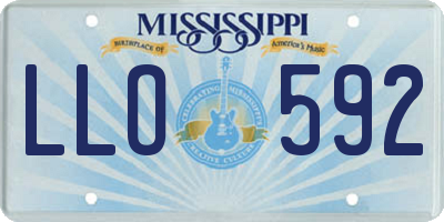 MS license plate LLO592