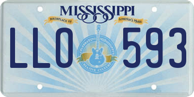 MS license plate LLO593