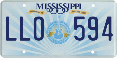 MS license plate LLO594