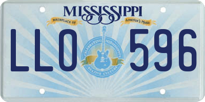 MS license plate LLO596