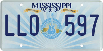 MS license plate LLO597