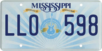 MS license plate LLO598
