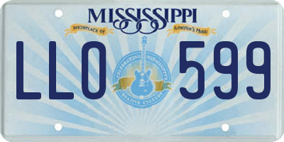 MS license plate LLO599