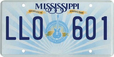 MS license plate LLO601