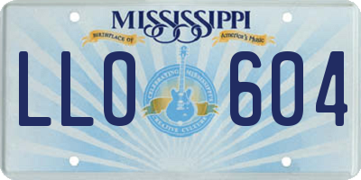 MS license plate LLO604