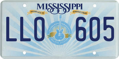 MS license plate LLO605