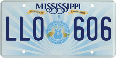 MS license plate LLO606