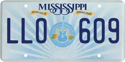 MS license plate LLO609
