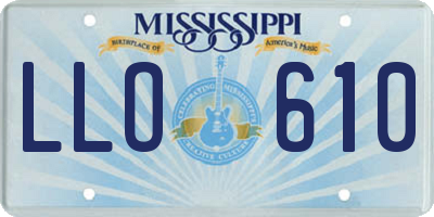 MS license plate LLO610