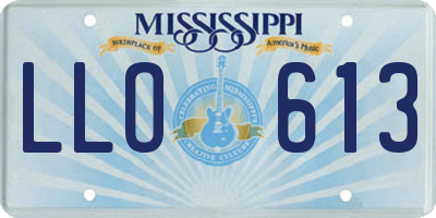 MS license plate LLO613