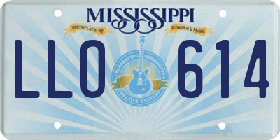 MS license plate LLO614