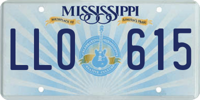 MS license plate LLO615
