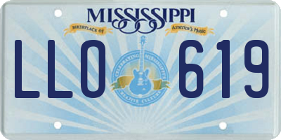 MS license plate LLO619