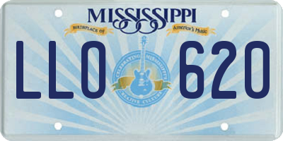 MS license plate LLO620