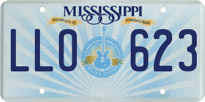MS license plate LLO623