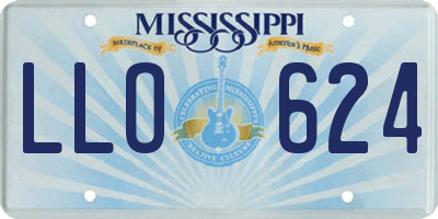 MS license plate LLO624