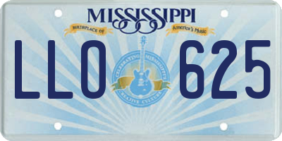 MS license plate LLO625
