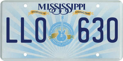 MS license plate LLO630