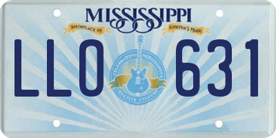 MS license plate LLO631