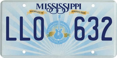 MS license plate LLO632