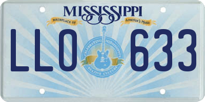 MS license plate LLO633