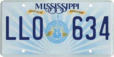 MS license plate LLO634