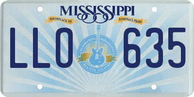 MS license plate LLO635