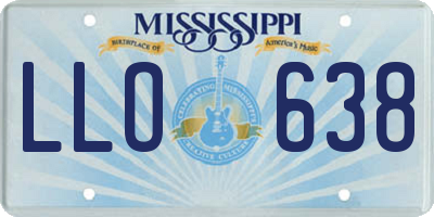 MS license plate LLO638
