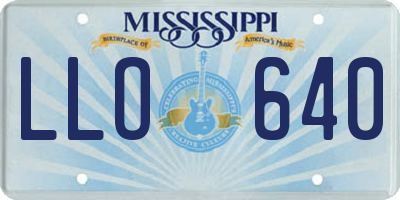 MS license plate LLO640