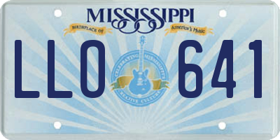 MS license plate LLO641