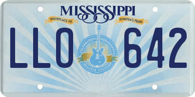 MS license plate LLO642