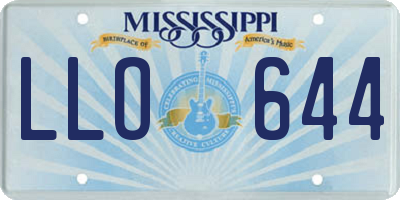 MS license plate LLO644