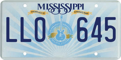 MS license plate LLO645