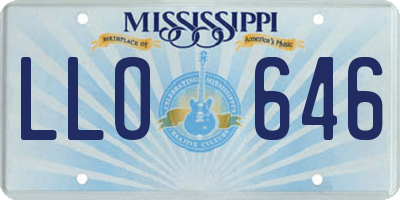 MS license plate LLO646