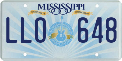 MS license plate LLO648