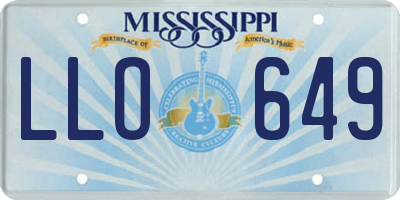 MS license plate LLO649